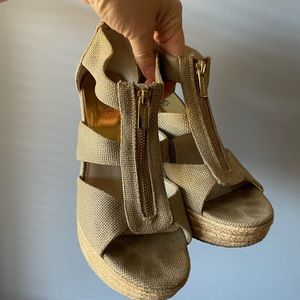 Michael Kors tan wedges - Size 10